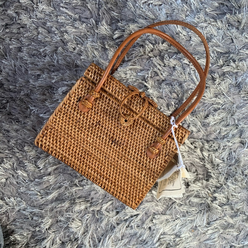 Urban Outfitters Straw Box Handle Bag